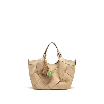 STACCATO Woven Resort Tote Bag - Oat Apricot