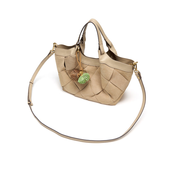 STACCATO Woven Resort Tote Bag - Oat Apricot