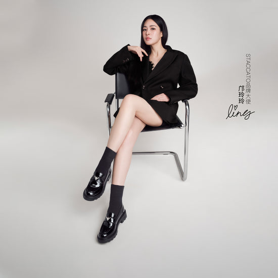 STACCATO x VERA WANG Platform Loafers - EGB15CA6 - Urban Black