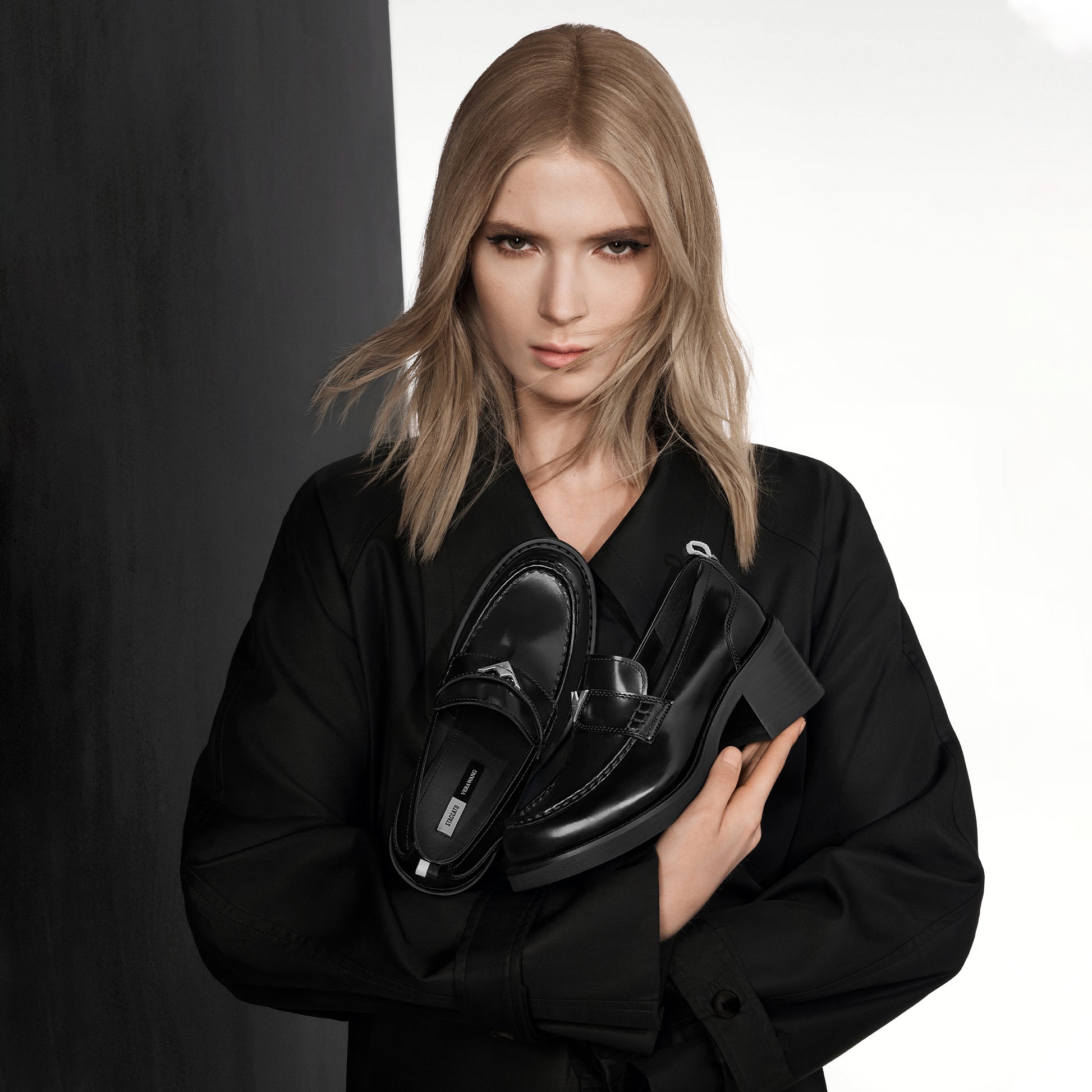 STACCATO x VERA WANG High Platform Loafers - EMU07CA6 - Urban Black