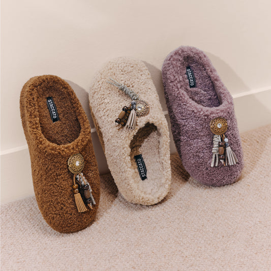 Birken - Fashionable Furry Half-slip Birkenstocks L6796