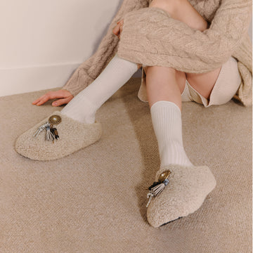 Birken - Fashionable Furry Half-slip Birkenstocks L6796