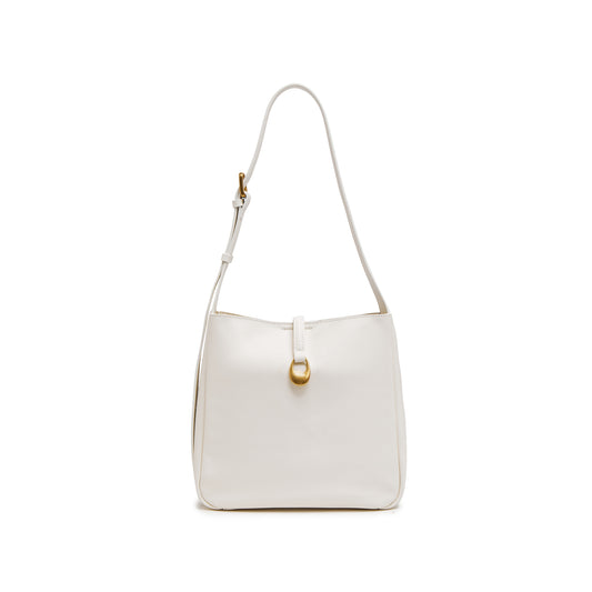 Shoulder Bag - Minimalist Cream Hobo Shoulder Bag X8210