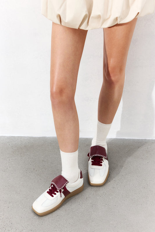 Sneakers - Square Toe Color Block Chunky Sneakers