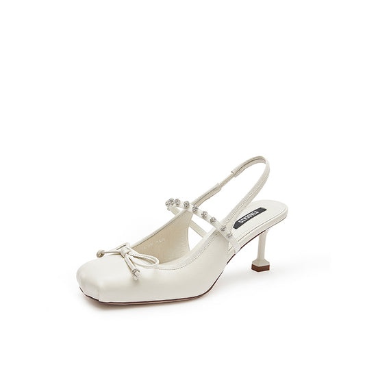 Mary Jane - Square Toe Mary Jane Slingback High Heel Pumps