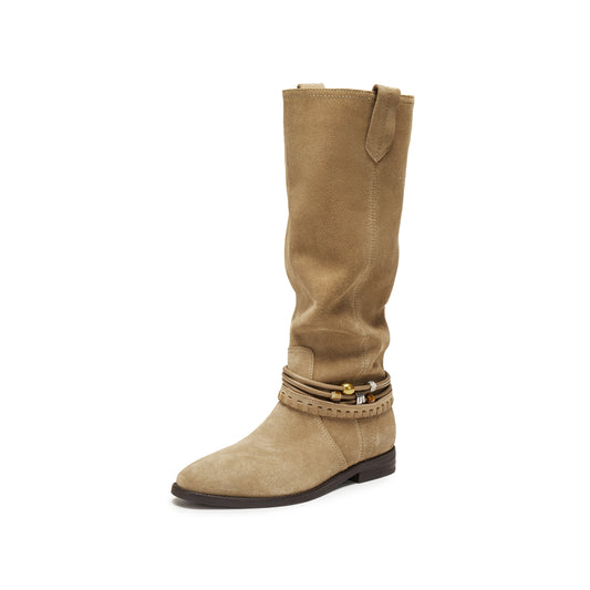 Boots - Knee-High Suede Boots EIL02