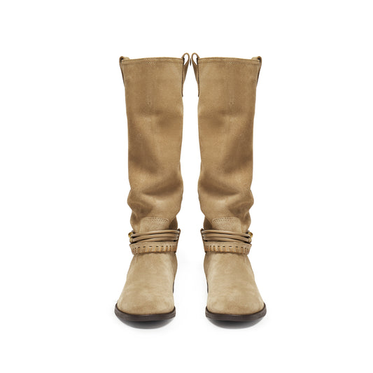 Boots - Knee-High Suede Boots EIL02