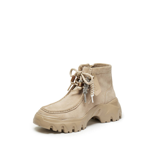 Boots - Chunky Suede Ankle Boots EIX02