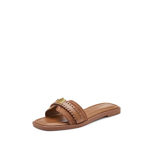 Sandals - Square Open Toe Braided Slide Sandals